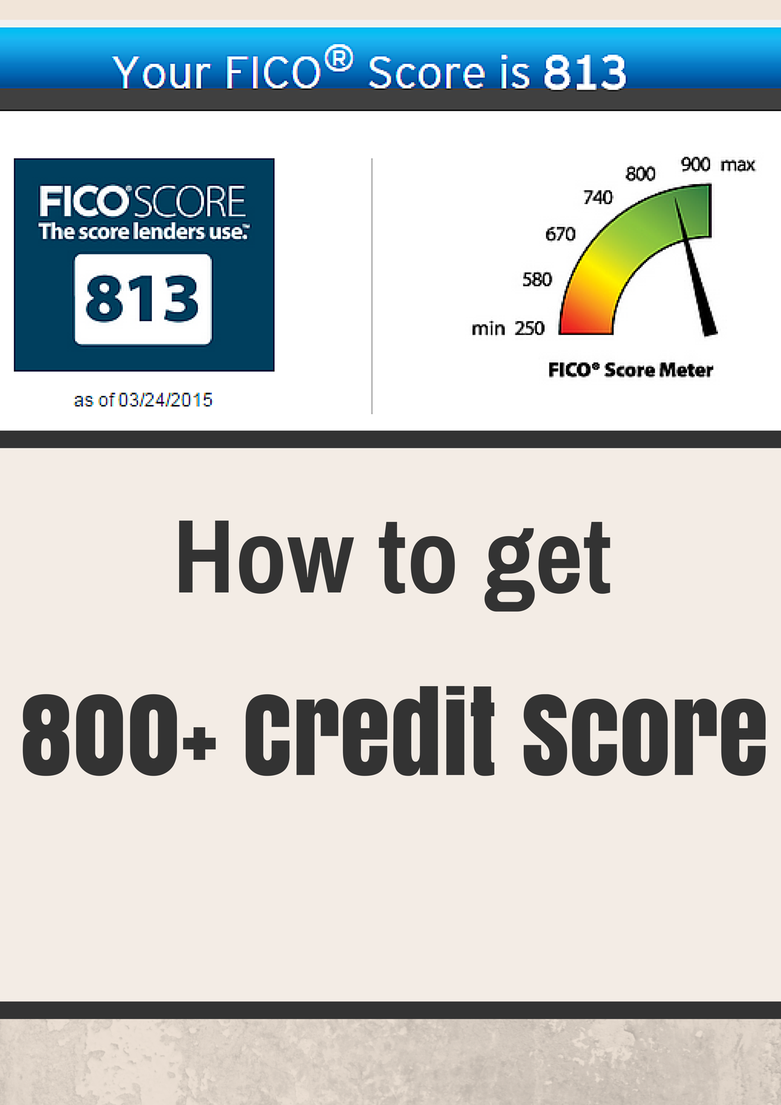 How to increase 813 credit score?